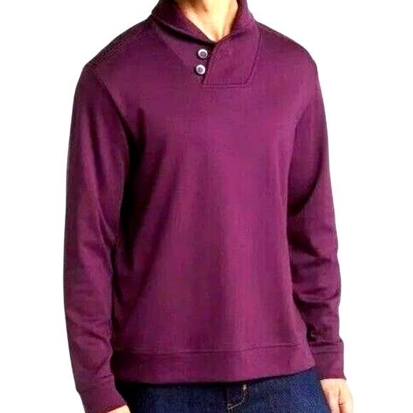 TOMMY BAHAMA Men's 3X Pima Cotton Shawl Martinique Sweatshirt Maroon Rum Berry - Picture 1 of 13